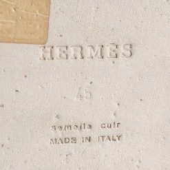 Hermes Black Leather Izmir Flat Slides Size 45 For Men -Deals Hermes Store luxury men hermes used shoes p611400 1647582379 009