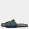 Hermes Hermés Green Epsom Leather Izmir Flat Slides Size 42.5 For Men 1 Hermes Hermés Green Epsom Leather Izmir Flat Slides Size 42.5 For Men -Deals Hermes Store luxury men hermes used shoes p629696 002