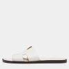 Hermes White Leather Izmir Flat Slides Size 46 For Men -Deals Hermes Store luxury men hermes used shoes p638467 010