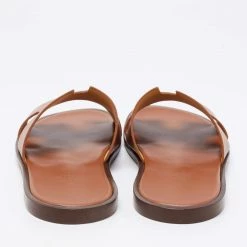 Hermes Brown Leather Izmir Sandals Size 41 For Men -Deals Hermes Store luxury men hermes used shoes p659637 004