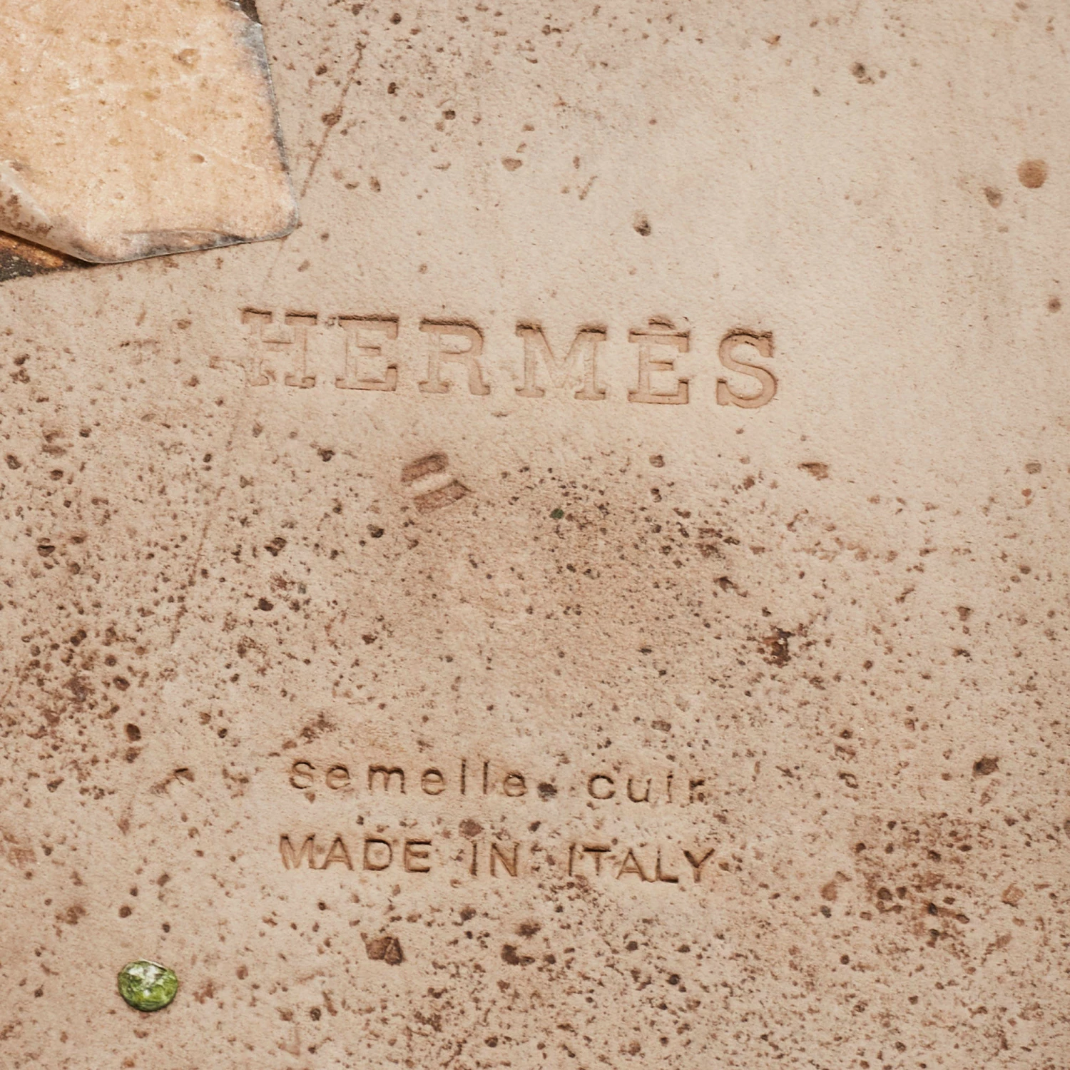 Hermes White Leather Izmir Slide Sandals Size 45 For Men 10 Hermes White Leather Izmir Slide Sandals Size 45 For Men - Image 8