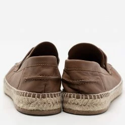 Hermes Brown Leather Trip Espadrilles Size 43 For Men -Deals Hermes Store luxury men hermes used shoes p685568 003