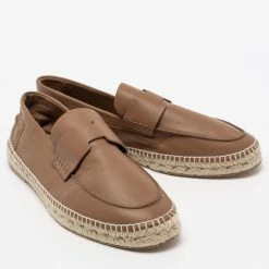 Hermes Brown Leather Trip Espadrilles Size 43 For Men -Deals Hermes Store luxury men hermes used shoes p685568 008