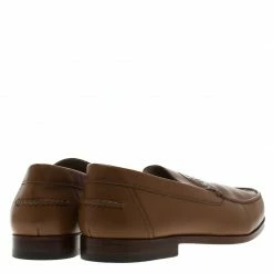 Hermes Brown Leather Lucky Moccasins Size 43 For Men -Deals Hermes Store luxury men hermes used shoes p93015 0005