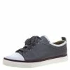 Hermes Two Tone Leather Inside Lace Up Sneakers Size 43 For Men