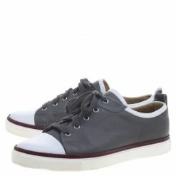 Hermes Two Tone Leather Inside Lace Up Sneakers Size 43 For Men -Deals Hermes Store luxury men hermes used shoes p93024 004