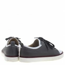 Hermes Two Tone Leather Inside Lace Up Sneakers Size 43 For Men -Deals Hermes Store luxury men hermes used shoes p93024 005