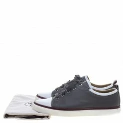 Hermes Two Tone Leather Inside Lace Up Sneakers Size 43 For Men -Deals Hermes Store luxury men hermes used shoes p93024 008