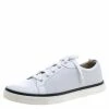 Hermes White Perforated Leather Inside Lace Up Sneakers Size 43.5 For Men -Deals Hermes Store luxury men hermes used shoes p93025 0001
