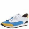 Hermes Multicolor Leather Lace Up Sneakers Size 44 For Men -Deals Hermes Store luxury men hermes used shoes p93043 001