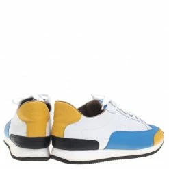 Hermes Multicolor Leather Lace Up Sneakers Size 44 For Men -Deals Hermes Store luxury men hermes used shoes p93043 005