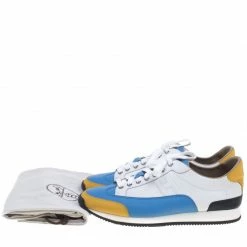 Hermes Multicolor Leather Lace Up Sneakers Size 44 For Men -Deals Hermes Store luxury men hermes used shoes p93043 008