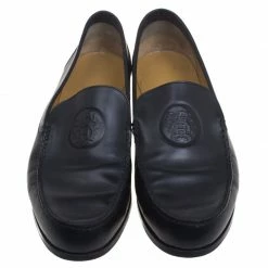 Hermes Black Leather Lucky Moccasins Size 43.5 For Men -Deals Hermes Store luxury men hermes used shoes p93051 003