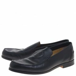 Hermes Black Leather Lucky Moccasins Size 43.5 For Men -Deals Hermes Store luxury men hermes used shoes p93051 004