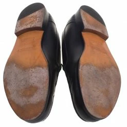 Hermes Black Leather Lucky Moccasins Size 43.5 For Men -Deals Hermes Store luxury men hermes used shoes p93051 006