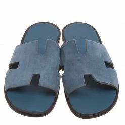 Hermes Sky Blue Suede Izmir Sandals Size 43.5 For Men 12 Hermes Sky Blue Suede Izmir Sandals Size 43.5 For Men -Deals Hermes Store luxury men hermes used shoes p93055 0003