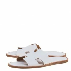 Hermes White Leather Izmir Sandals Size 43 For Men 13 Hermes White Leather Izmir Sandals Size 43 For Men -Deals Hermes Store luxury men hermes used shoes p93059 004