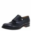 Hermes Black Leather Flap Detail Derby Size 44 For Men -Deals Hermes Store luxury men hermes used shoes p93061 001