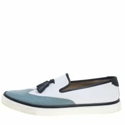 Hermes Two Tone Brogue Leather Must Tassel Loafers Size 43.5 For Men -Deals Hermes Store luxury men hermes used shoes p93067 002