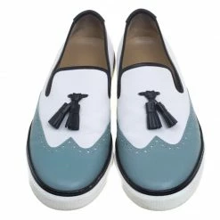 Hermes Two Tone Brogue Leather Must Tassel Loafers Size 43.5 For Men -Deals Hermes Store luxury men hermes used shoes p93067 003