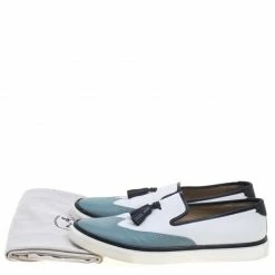 Hermes Two Tone Brogue Leather Must Tassel Loafers Size 43.5 For Men -Deals Hermes Store luxury men hermes used shoes p93067 008