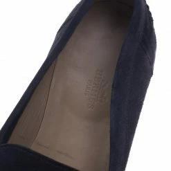 Hermes Navy Blue Suede Lucky Moccasins Size 43 For Men -Deals Hermes Store luxury men hermes used shoes p93124 007