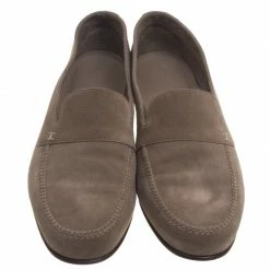 Hermes Beige Suede Keep Moccasins Size 43.5 For Men -Deals Hermes Store luxury men hermes used shoes p93128 0003