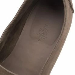 Hermes Beige Suede Keep Moccasins Size 43.5 For Men -Deals Hermes Store luxury men hermes used shoes p93128 0007
