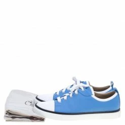 Hermes Two Tone Leather Inside Lace Up Sneakers Size 43.5 For Men -Deals Hermes Store luxury men hermes used shoes p93170 0008