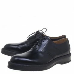 Hermes Black Brogue Leather Oxfords Size 43.5 For Men -Deals Hermes Store luxury men hermes used shoes p93172 004