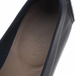 Hermes Oxford Blue Leather Keep Moccasins Size 43 For Men -Deals Hermes Store luxury men hermes used shoes p93176 007