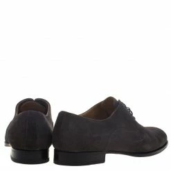 Hermes Grey Suede Napoli Lace Up Oxfords Size 43.5 For Men -Deals Hermes Store luxury men hermes used shoes p93187 0005