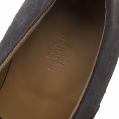 Hermes Grey Suede Napoli Lace Up Oxfords Size 43.5 For Men -Deals Hermes Store luxury men hermes used shoes p93187 0007