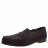 Hermes Chocolate Brown Suede Lucky Moccasins Size 43 For Men -Deals Hermes Store luxury men hermes used shoes p93188 0001