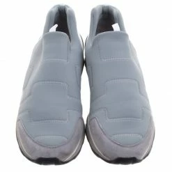 Hermes Grey Fabric Slip On Sneakers Size 43 For Men -Deals Hermes Store luxury men hermes used shoes p93189 003