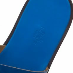 Hermes Cerulean Blue Alligator Izmir Sandals Size 44 For Men -Deals Hermes Store luxury men hermes used shoes p93273 0007