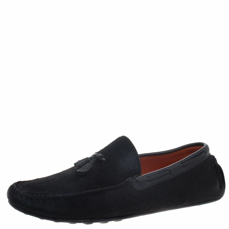 Hermes Black Calf Hair Leonard Moccasins Size 43 For Men 3 Hermes Black Calf Hair Leonard Moccasins Size 43 For Men