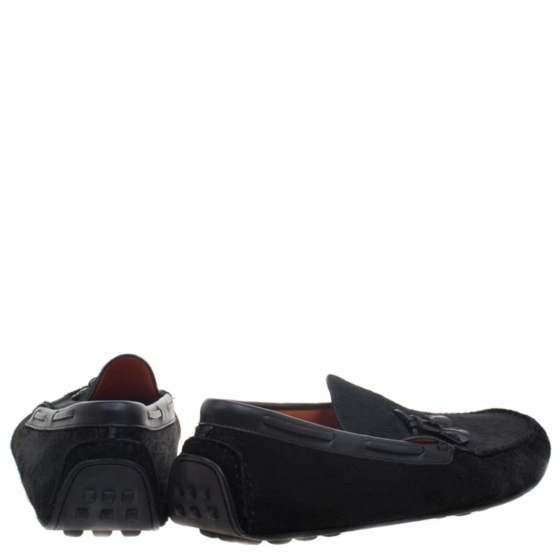 Hermes Black Calf Hair Leonard Moccasins Size 43 For Men 7 Hermes Black Calf Hair Leonard Moccasins Size 43 For Men - Image 5