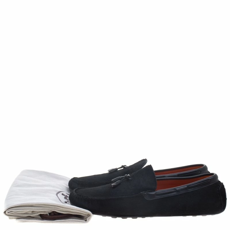 Hermes Black Calf Hair Leonard Moccasins Size 43 For Men 10 Hermes Black Calf Hair Leonard Moccasins Size 43 For Men - Image 8