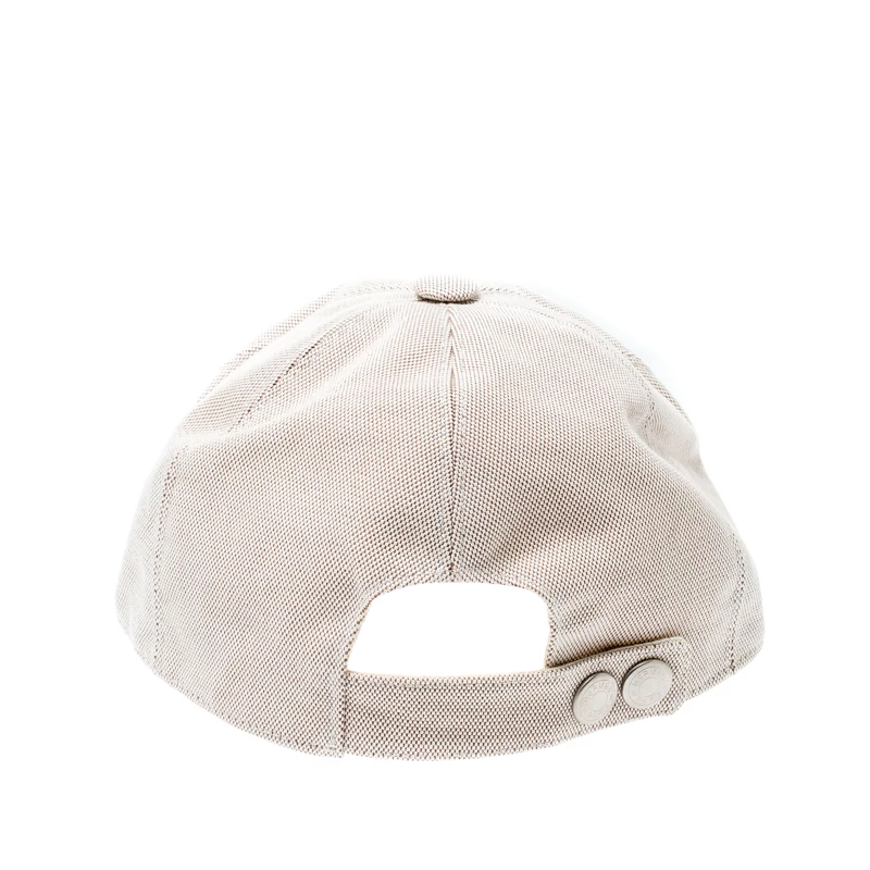 Hermes Beige Cotton Leather Trim Nevada Baseball Cap Size 58 For Men 6 Hermes Beige Cotton Leather Trim Nevada Baseball Cap Size 58 For Men - Image 4