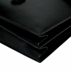 Hermes Black Leather Sac A Depeches 38 Briefcase For Men -Deals Hermes Store luxury men hermes used travel p226576 011