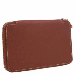 Hermes Brown Leather Silky Daily Globe-Trotter Agenda For Men -Deals Hermes Store luxury men hermes used travel p55886 0003