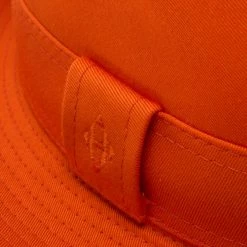 Hermes Orange Cotton H Embroidered Funky Fedora Hat ( Size 59 ) For Men -Deals Hermes Store luxury men hermes used travel p92899 005