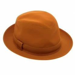 Hermes Saffron Funk Fedora Hat ( Size 59 ) For Men