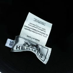 Hermes Navy Blue Cotton H Embroidered Funky Fedora Hat ( Size 58 ) For Men -Deals Hermes Store luxury men hermes used travel p93192 0006