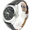 Hermes Black Stainless Steel Dressage Chronograph Automatic DR5.910 Men's Wristwatch 41 MM For Men