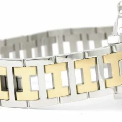 Hermes Silver Gold Tone Stainless Steel Clipper Diver Chronograph Quartz CL7.720 Men's Wristwatch 38 MM For Men -Deals Hermes Store luxury men hermes used watches p496658 005