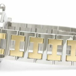 Hermes Silver Gold Tone Stainless Steel Clipper Diver Chronograph Quartz CL7.720 Men's Wristwatch 38 MM For Men -Deals Hermes Store luxury men hermes used watches p496658 006