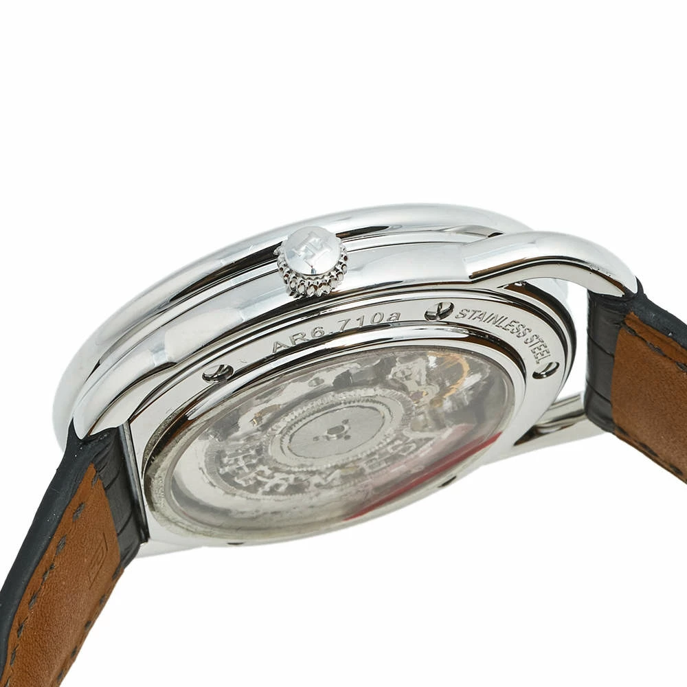 Hermes Skeleton Stainless Steel Alligator Arceau Squelette AR6.710a Men's Wristwatch 41 Mm For Men 8 Hermes Skeleton Stainless Steel Alligator Arceau Squelette AR6.710a Men's Wristwatch 41 Mm For Men - Image 6