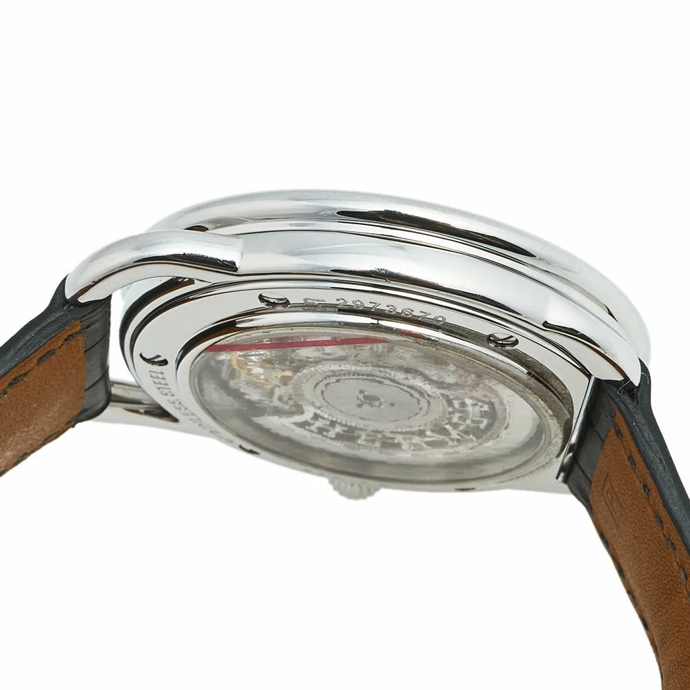 Hermes Skeleton Stainless Steel Alligator Arceau Squelette AR6.710a Men's Wristwatch 41 Mm For Men 9 Hermes Skeleton Stainless Steel Alligator Arceau Squelette AR6.710a Men's Wristwatch 41 Mm For Men - Image 7